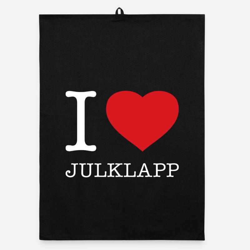 I love Julklapp Organic Geschirrtuch