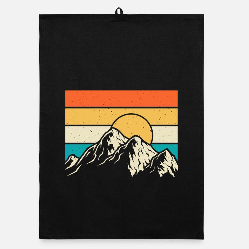 Wandern Wanderer Bergsteiger Geschenk Organic Geschirrtuch