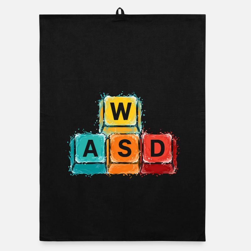 WASD Gaming Buttons Organic dish towel
