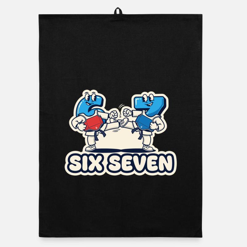 67 Six Seven Meme Drôle Cadeau Torchon bio