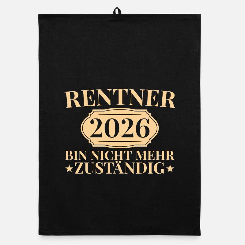 Rente Abschied 2026 Kollege Rentner Geschenkidee Organic Geschirrtuch