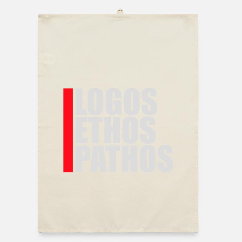 Logos Ethos Pathos Rhetorik Philosophie Student Organic Geschirrtuch