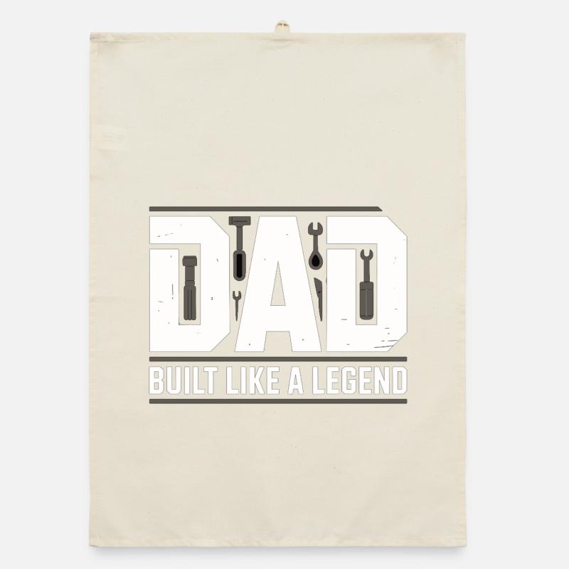 Dad Built Like A Legend Tool Dad Organic dish towel
