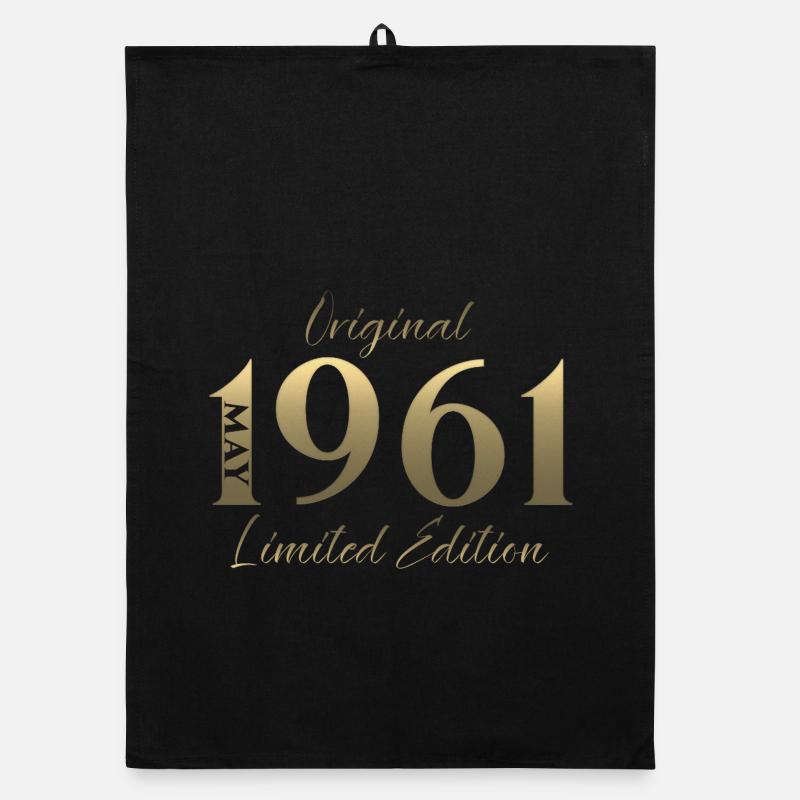 Cadeau du 65e anniversaire Mari Original mai 1961 Torchon bio