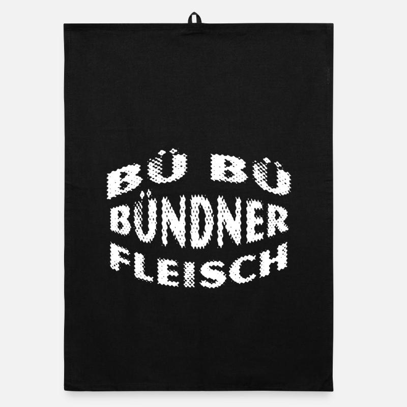 Bündnerfleisch - Kultspruch Schweiz Organic Geschirrtuch