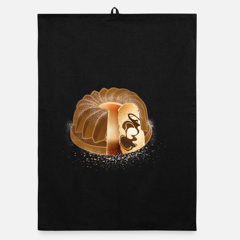 The popular marble cake with powdered sugar Organic dish towel