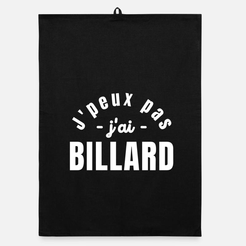 Billard, jouer au Billard, fan de billard Torchon bio