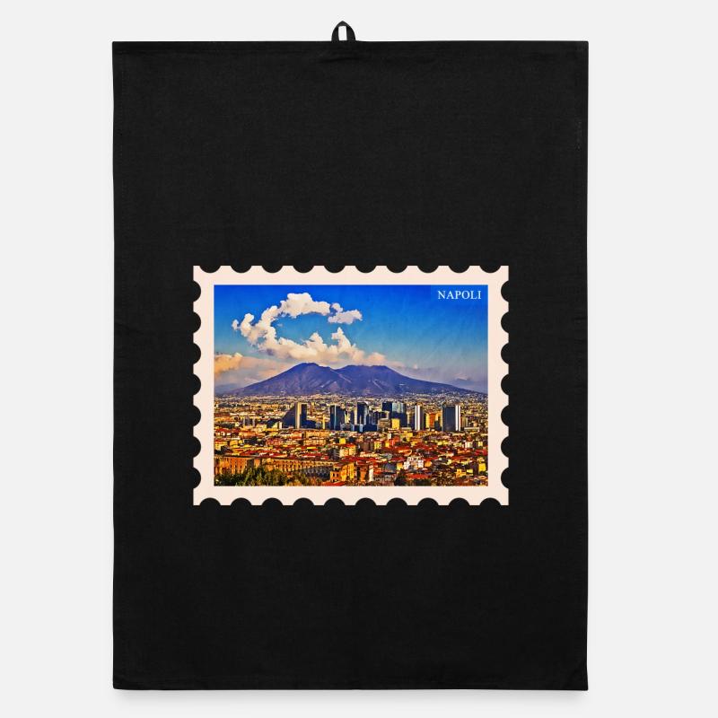 Silhouette de Naples Vesuvio Torchon bio