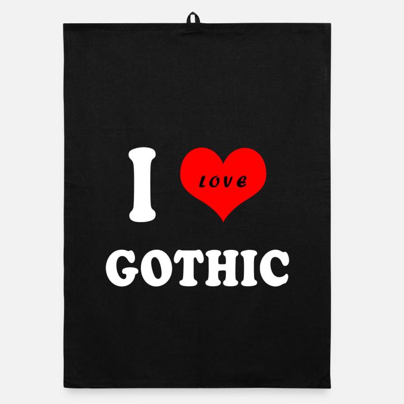 Ich liebe Gothic Organic Geschirrtuch