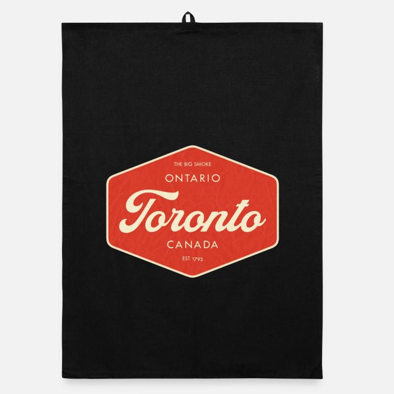 Toronto Retro Sign Organic dish towel