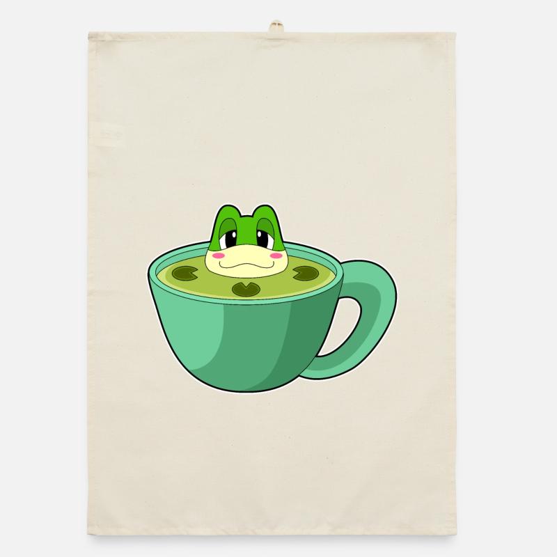 Frog Mug Organic dish towel