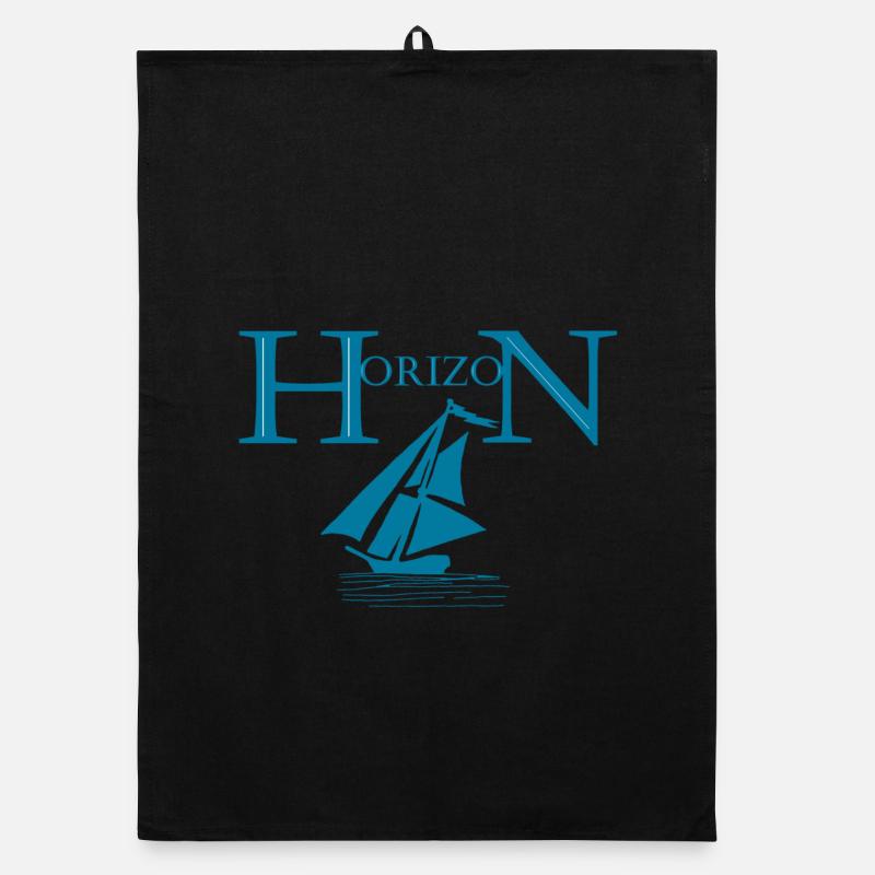 Boot und Horizont Organic Geschirrtuch