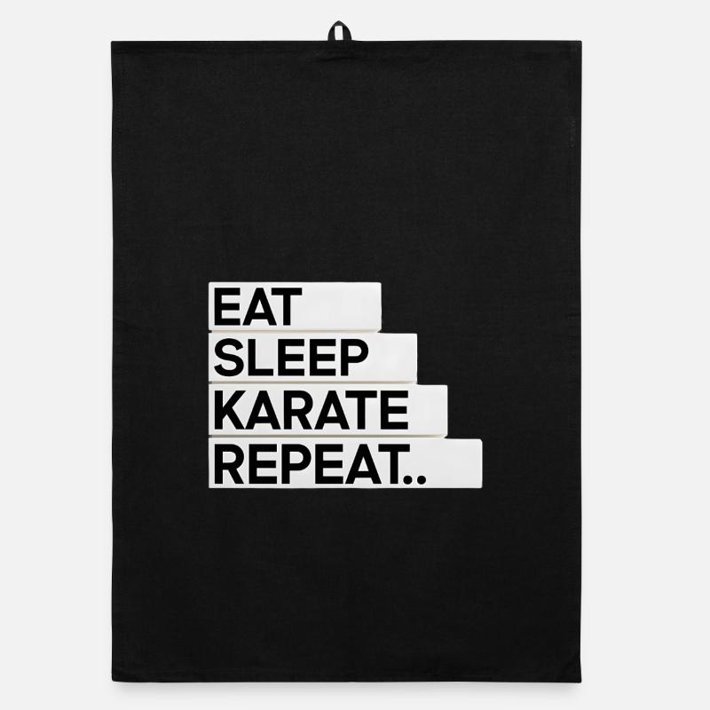 Eat. Sleep. Karate. Repeat... Organic Geschirrtuch