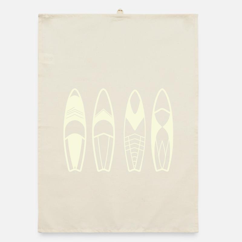 Minimalistische abstrakte Surfbretter Organic Geschirrtuch