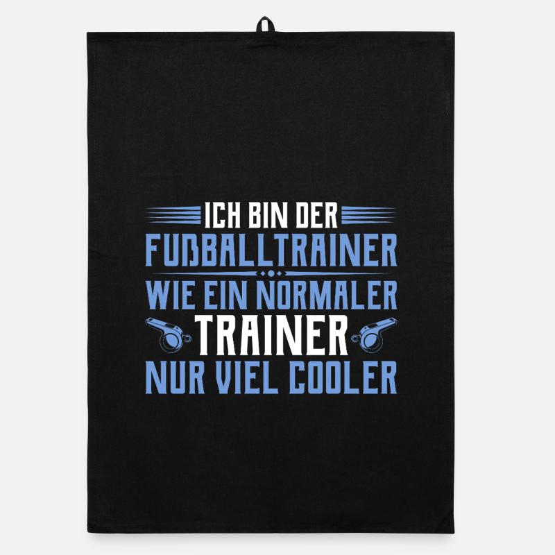 Fußballtrainer - Cooler als ein normaler Trainer - Organic Geschirrtuch - Schwarz