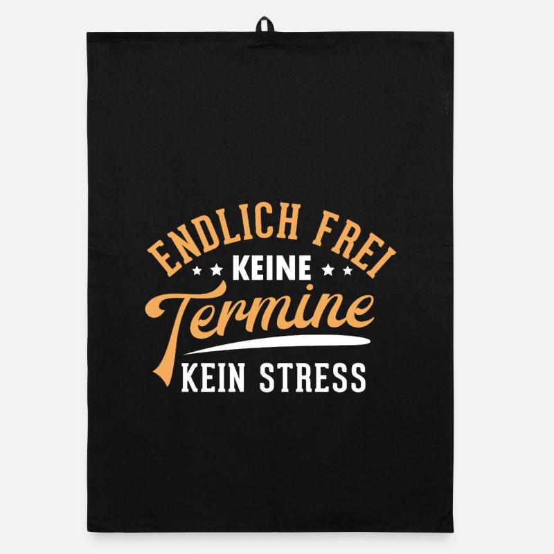 Endlich frei Geschenk Rente Pension Abschied  Organic Geschirrtuch