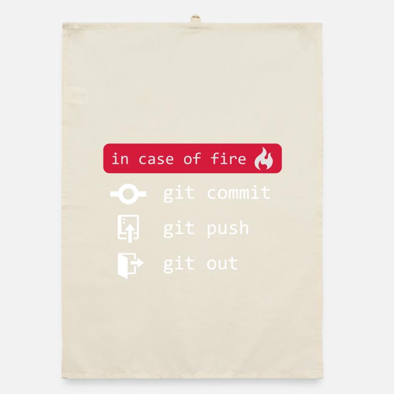 En cas d’incendie - git out - blanc Torchon bio