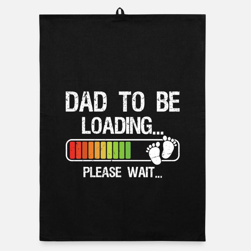 Expecting Dad Shirt Gift for Dad-To-Be Loading - Organic Geschirrtuch - Schwarz