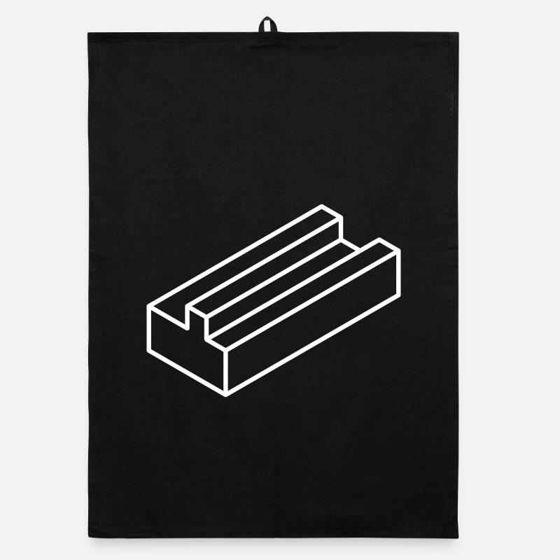 Impossible form – optical illusion for nerds Organic dish towel