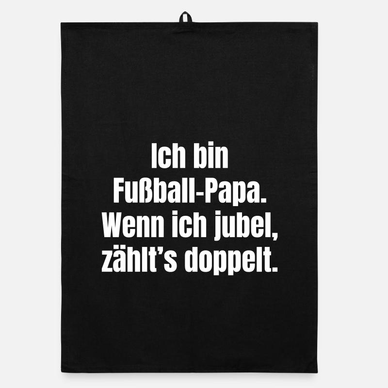 Fußball Papa Jubel Zählt Doppelt Organic Geschirrtuch