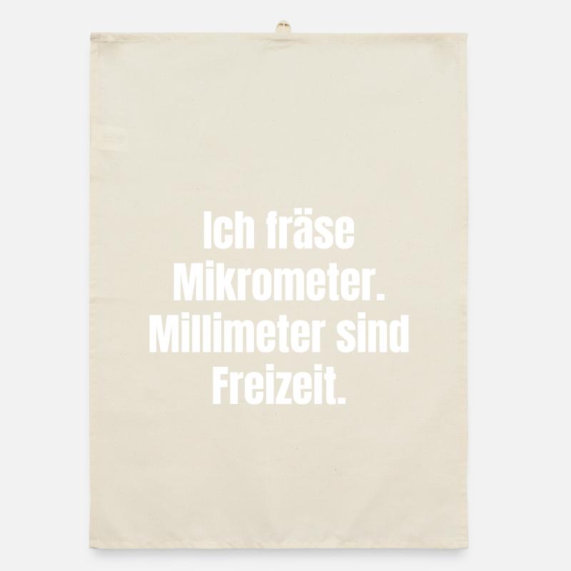Mikrometer Spruch  Organic Geschirrtuch