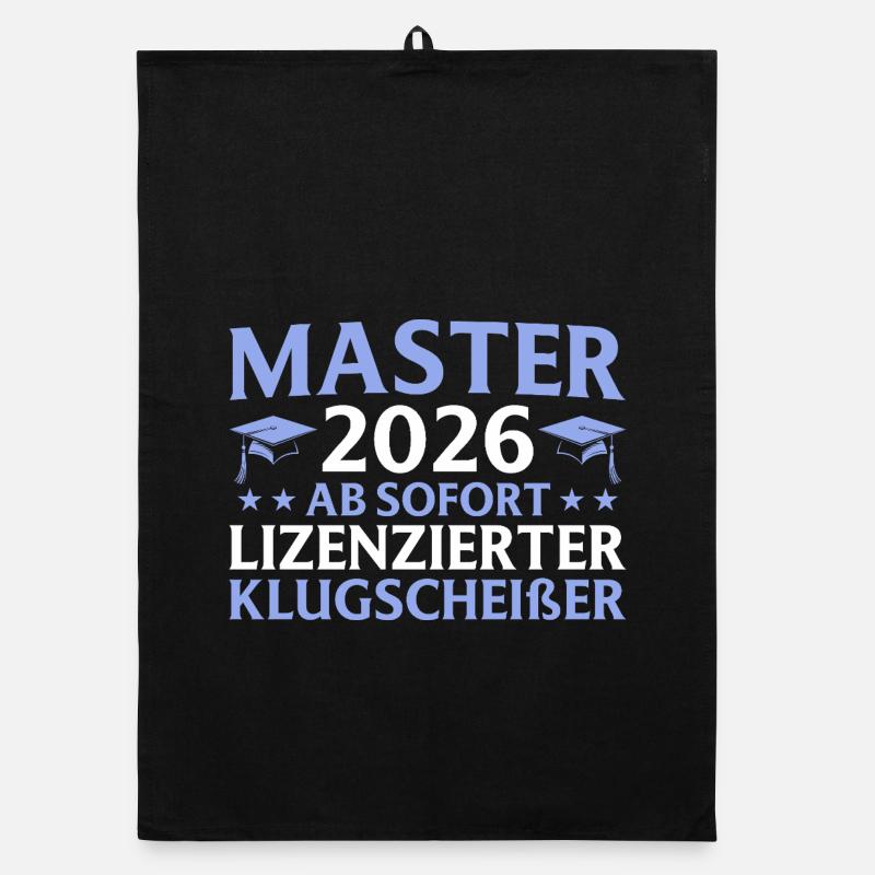 Studium geschafft 2026 Master Abschluss Geschenk Organic Geschirrtuch