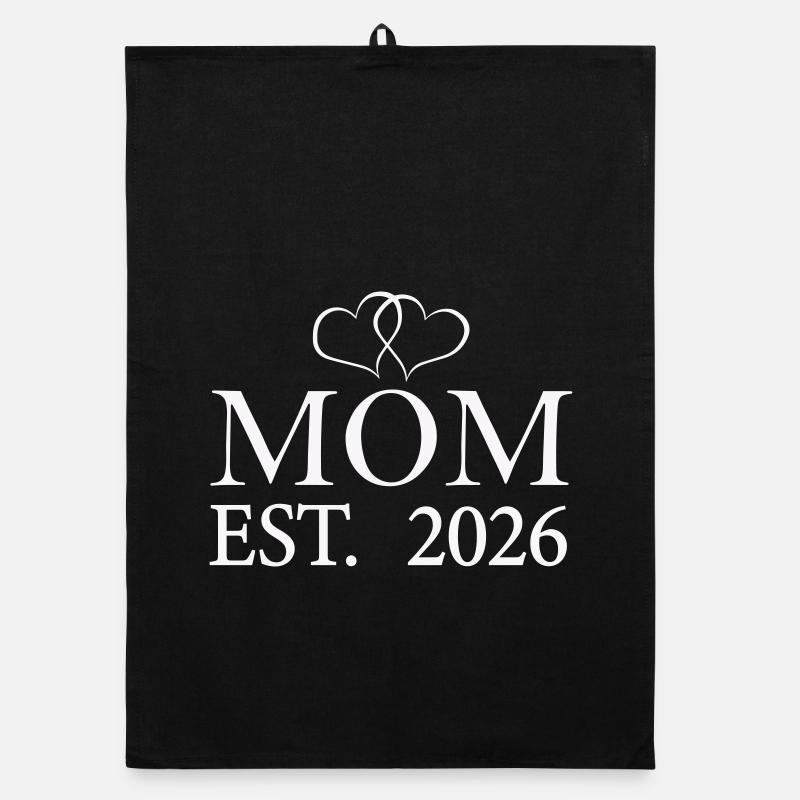 Mom Est. 2026 Organic dish towel