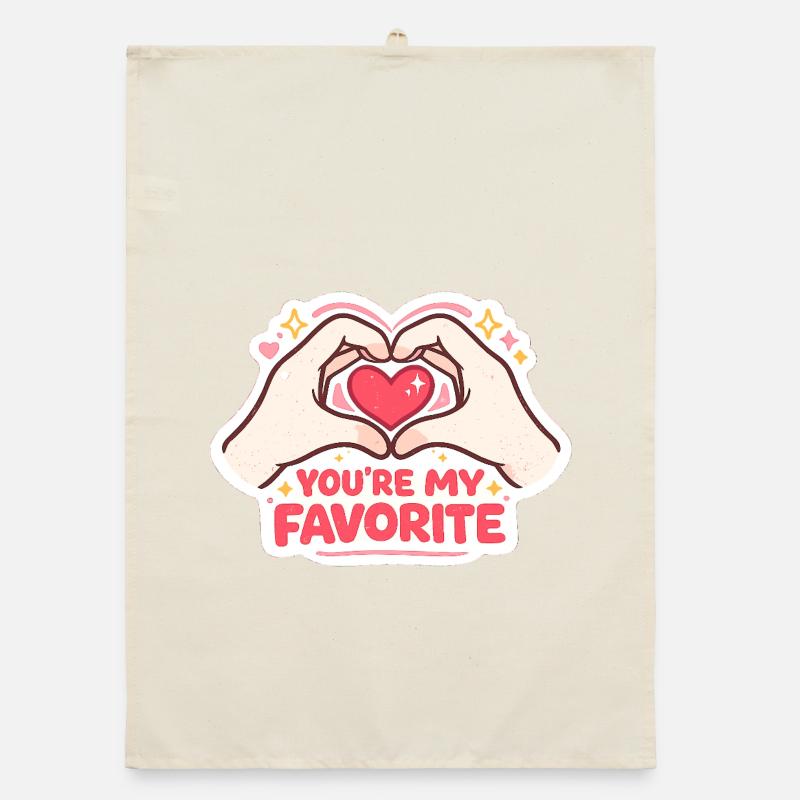 Tu es mon cadeau préféré de design pour la Saint-Valentin Torchon bio
