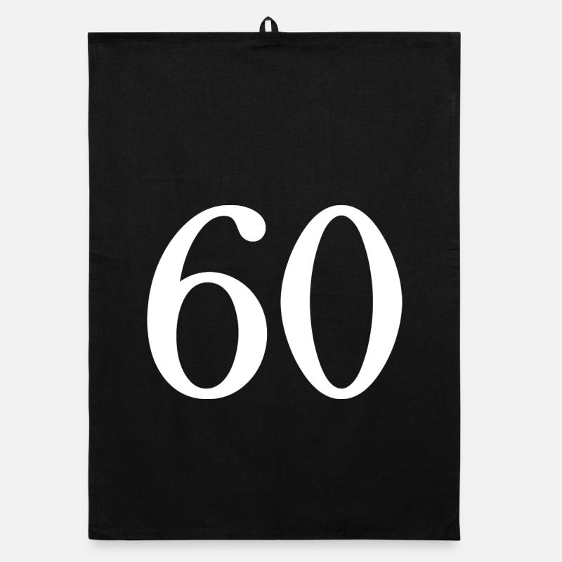 60. 60 YEARS. 60th ANNIVERSARY. 60TH BIRTHDAY. Organic dish towel