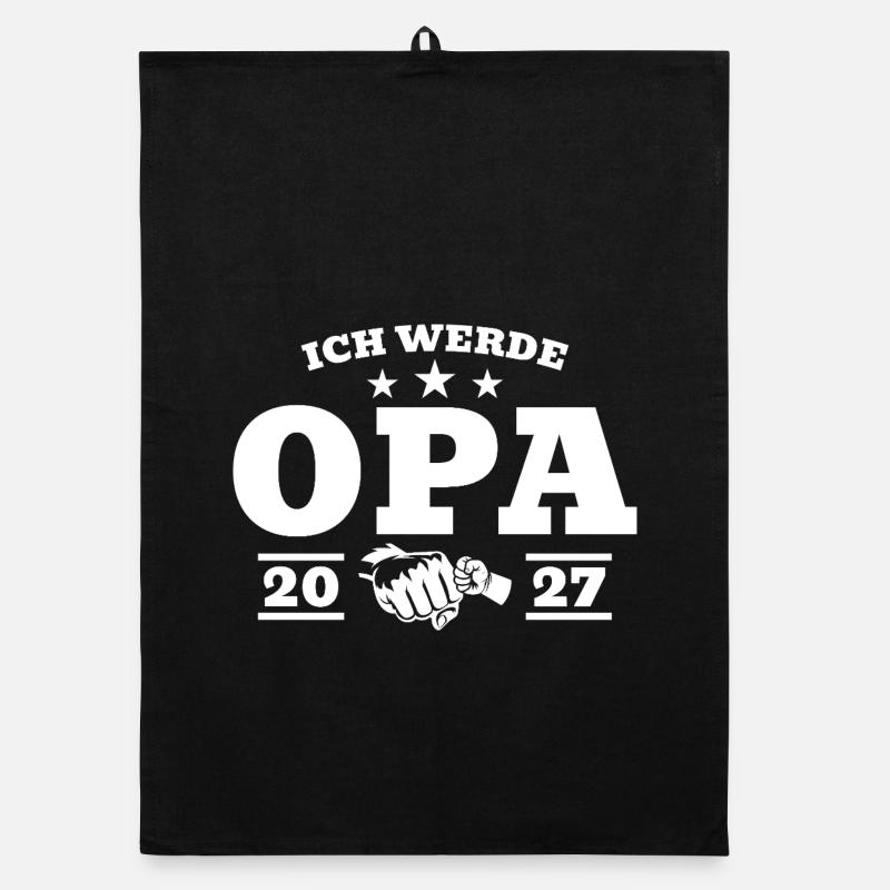 Ich werde Opa 2027 Schwangerschaftsankündigung Organic Geschirrtuch