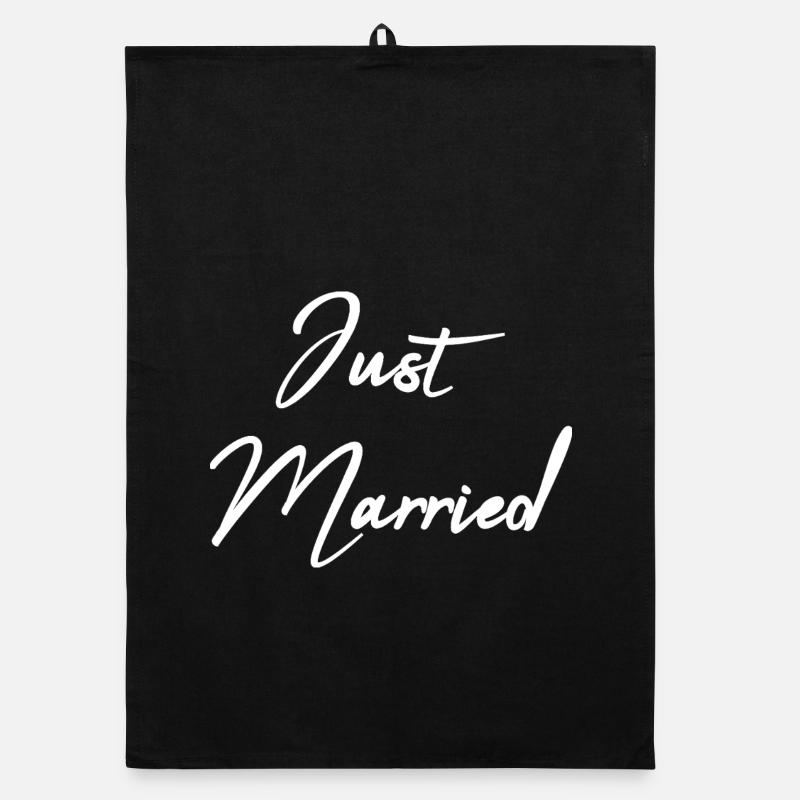 JUST MARRIED. EVJF. SAINT VALENTIN. COUPLE Torchon bio