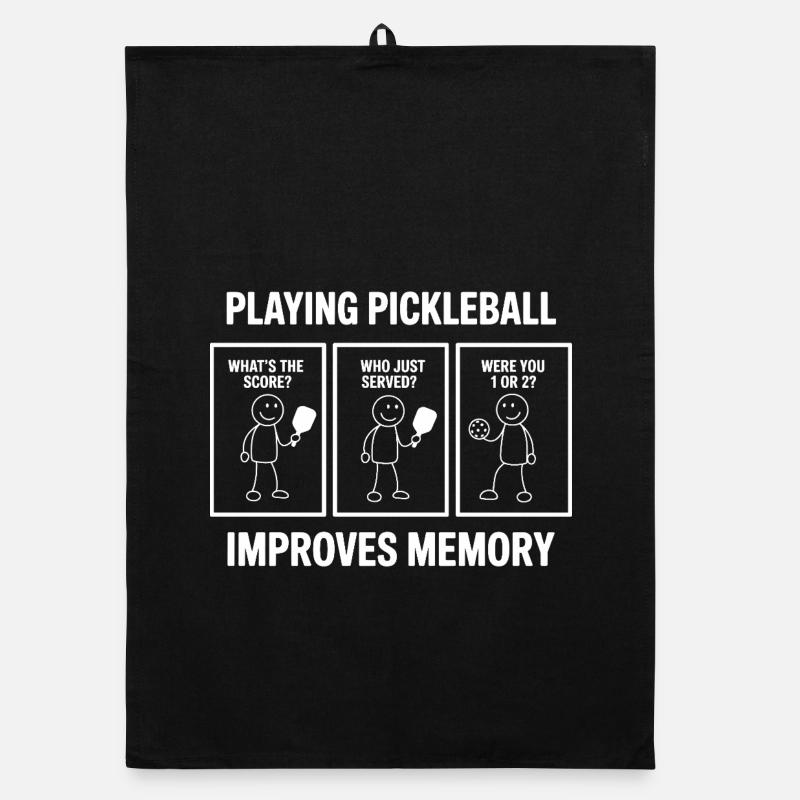 Pickleball Memory Comic Bon pour la mémoire Torchon bio