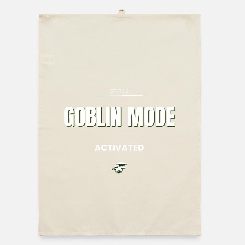 Mode Gobelin activé - Humour noir de mème drôle Torchon bio