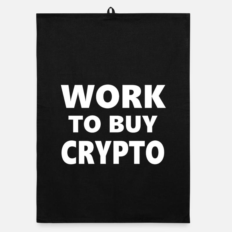 Cours de consommation : Travailler pour acheter de la crypto - Torchon bio - noir