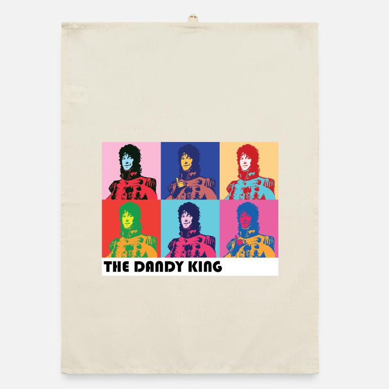 Dandy King Pop-Art-Porträt Organic Geschirrtuch