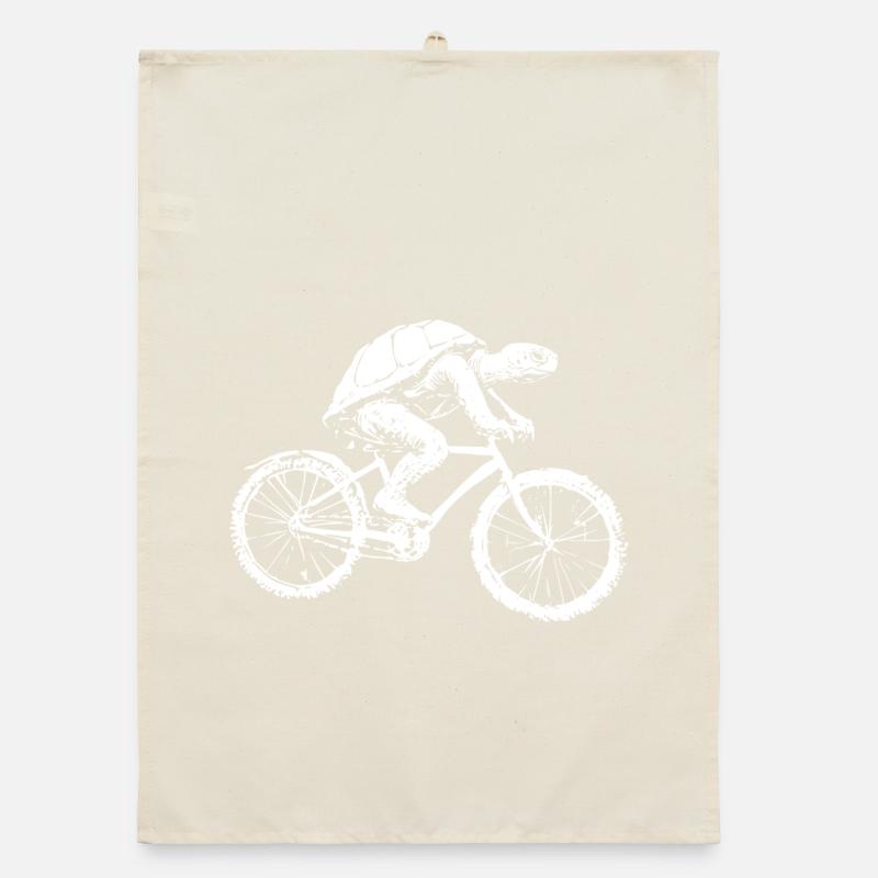 Fahrrad Schildkröte Organic Geschirrtuch