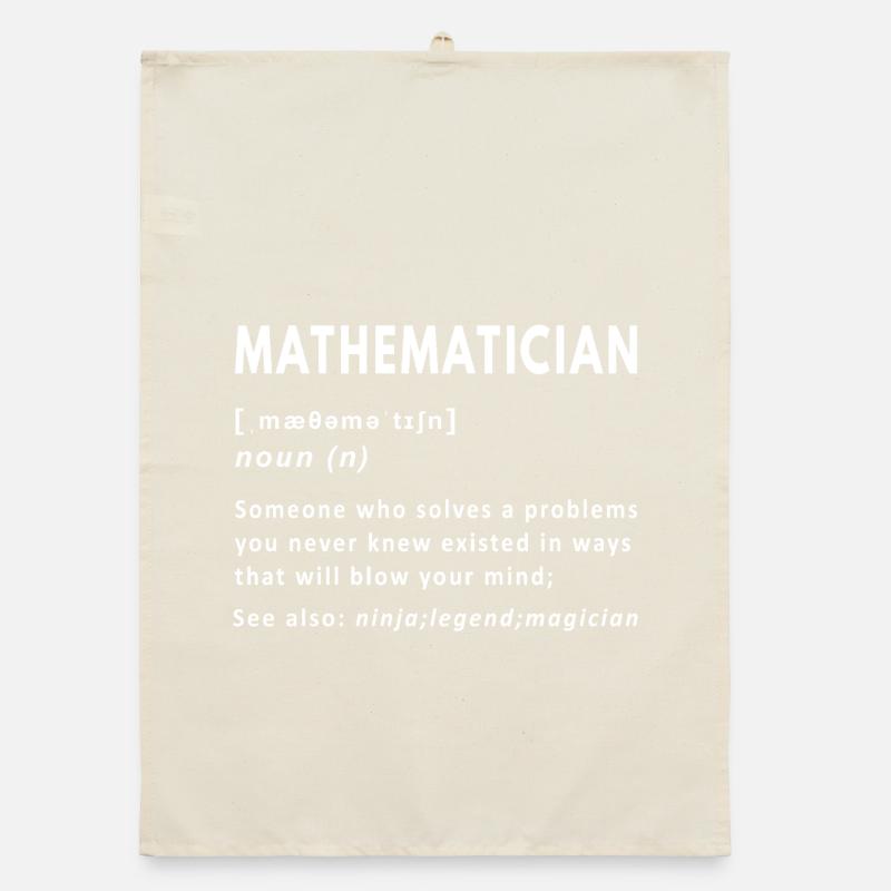 Mathematician Definition Funny Math Noun Organic dish towel