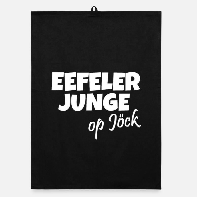 Eefeler Junge op Jöck (Weiß) Eifel Jungs Organic Geschirrtuch