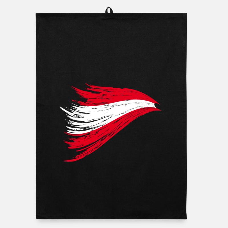 stormy Austrian flag frayed Organic dish towel