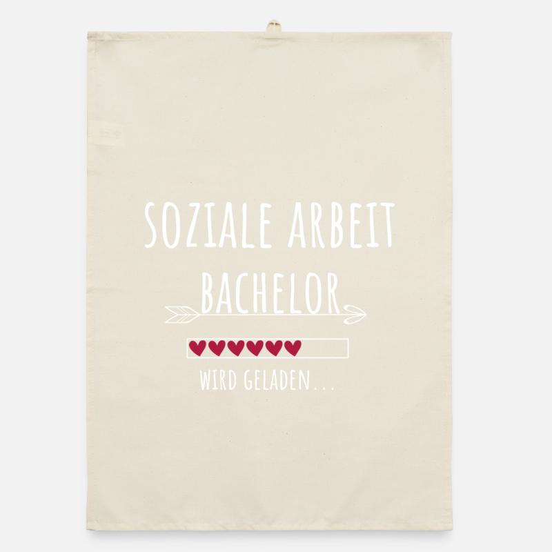 Soziale Arbeit Bachelor Studium Student Geschenk Organic Geschirrtuch