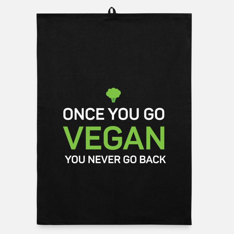 Once You Go Vegan You Never Go Back Organic dish towel