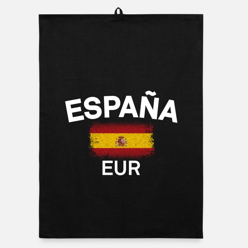Emblème du drapeau España EUR Torchon bio
