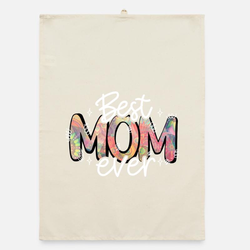 geschenk muttertag liebe mama best mum ever Organic Geschirrtuch
