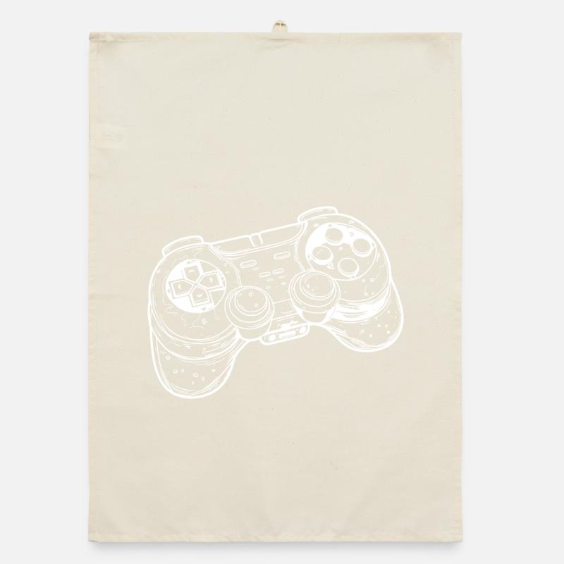 Videospiel Controller Zeichnung Organic Geschirrtuch