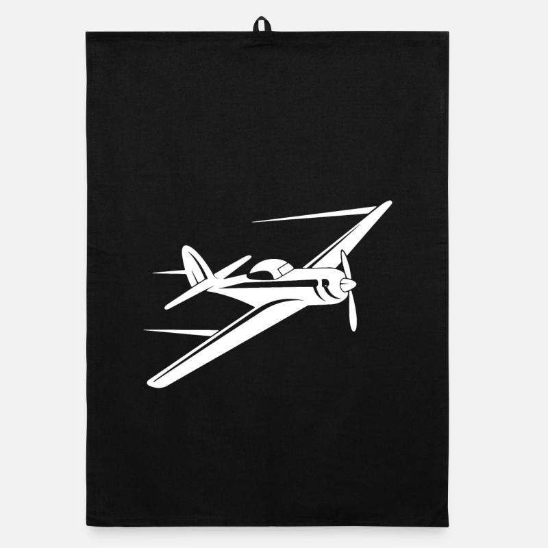 Propellerflugzeug Skizze Organic Geschirrtuch