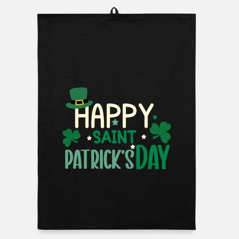 Joyeuse journée de la Saint-Patrick Torchon bio