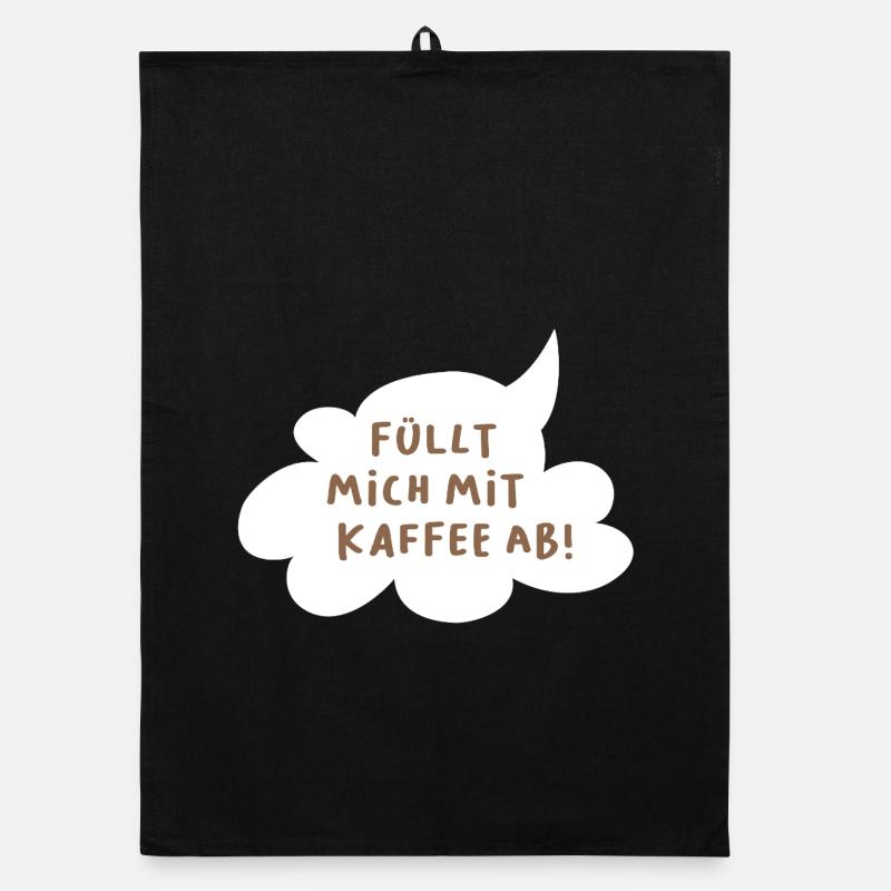 Coffee Cloud Speech Bubble Office Humor Cool Sayings Organic dish towel