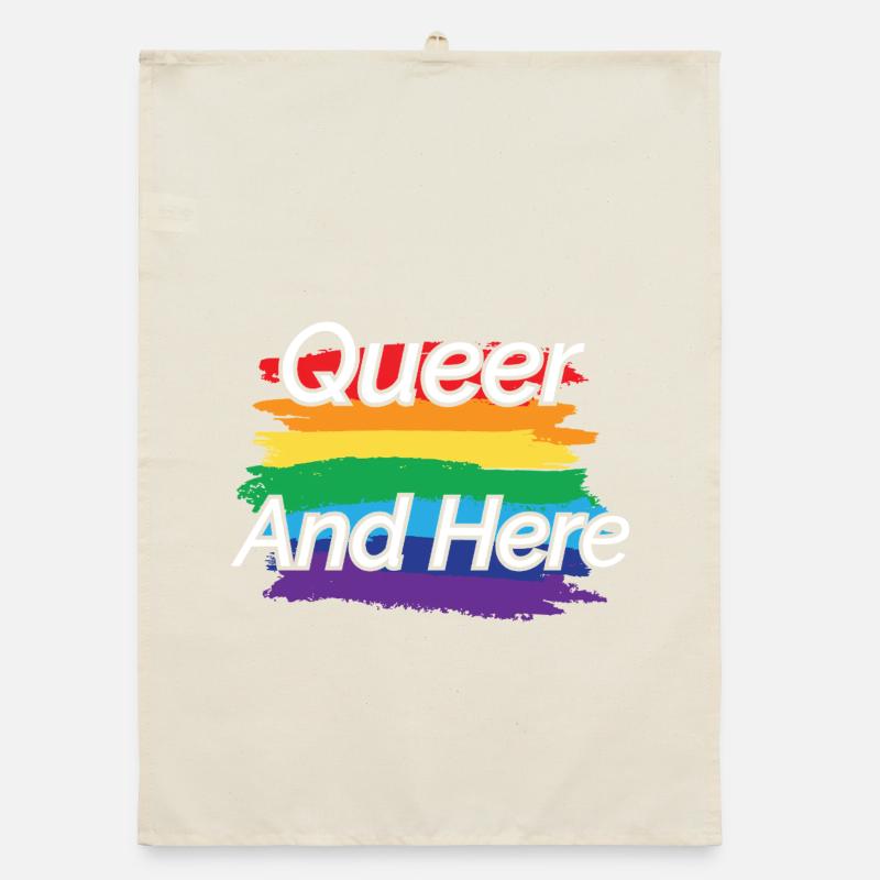 Queer Pride Regenbogen Design Organic Geschirrtuch