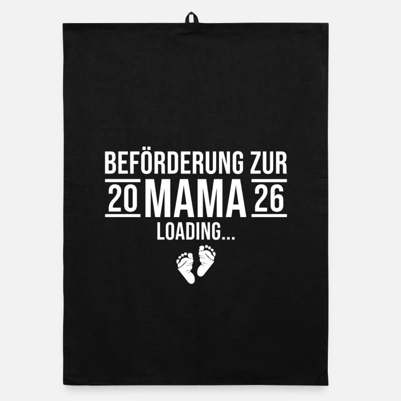 Mama 2026 loading - Werdende Mutter Organic Geschirrtuch