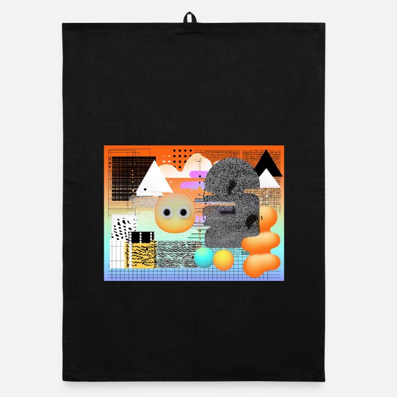 Abstract geometric mix for creative looks Organic dish towel